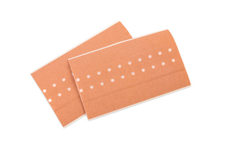 Two patches on a white background