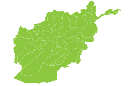 Large and detailed map of Afghanistanのイラスト素材