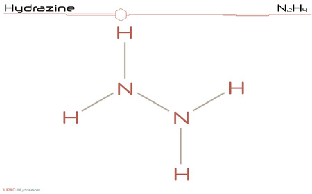 Large and detailed infographic of the molecule of Hydrazineのイラスト素材