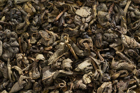 Detailed and large close up shot of green tea.の写真素材