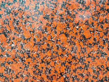 The texture of red granite into black dots. Background. Place for text.の写真素材
