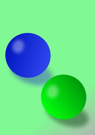 Template for text round colored balloons on a green background. Poster. Booklet. Background image. Place for text. Billiards. Circus. Vector image.のイラスト素材