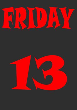 Template for the text for the date Friday 13. Halloween. Horror. Place for text. Background image. Place for text. Calendar date. Poster. Booklet. Promotional event. Greeting card.のイラスト素材