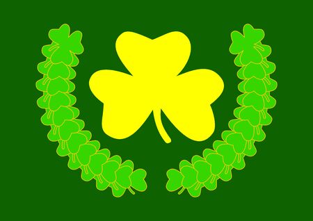 Festive template for text clover leaf for St. Patricks Day.のイラスト素材