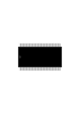 Electronic component microcircuit on a white background. Electronic technology. Chip. Electronics...