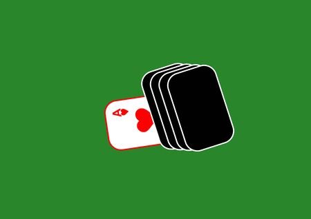 Suits of a deck of playing cards on the table. Peak. Chirva. Tambourine. Clubs Gaming casino. Gambling Place for text. Template. Poster. Billboard. Vector. Ace card. Trump card. Game rate.のイラスト素材