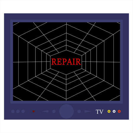 TV repair service vector template for text.のイラスト素材