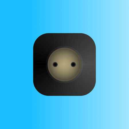 Electrical socket for connecting appliances in the wall. Connecting electrical equipment to an outlet. Electric energy. Energy production. Master electrician. Electrician service. Background image.のイラスト素材