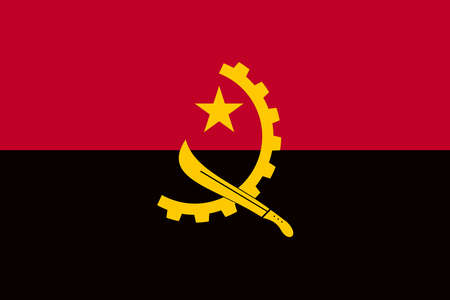 The state flag of the South African country is the Republic of Angola.のイラスト素材