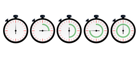 A set of sports arrow stopwatches for timing.