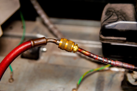 Tools for filling refrigerators and air conditioners.の写真素材