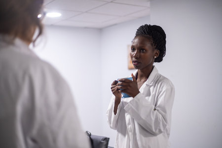 Doctors taking a break in the officeの写真素材