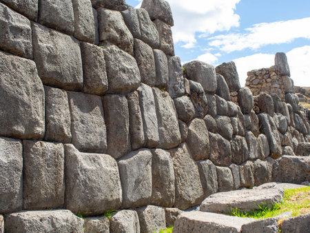 Sacsayhuaman, Inca ruins in Cuzco Peruの写真素材