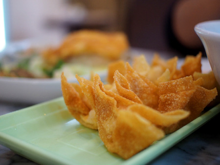 Deep fried wontonsの写真素材
