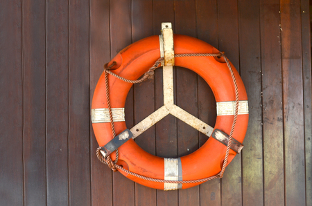 Life buoy in the tourist boats.の写真素材