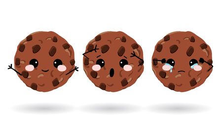 Cute oat cookies. vector illustration. EPS10. Hand drawn illustrationのイラスト素材