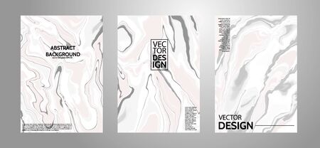 Abstract painting, can be used as a trendy background for wallpapers, posters, cards, invitations, websites. Modern artwork. Marble effect painting. Mixed pink, white, gold and black paintsのイラスト素材