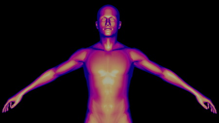 Human body concept made with 3d rendering...
