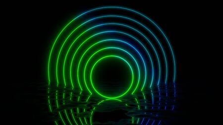 Glowing abstract design. Made with 3d rendering...の写真素材