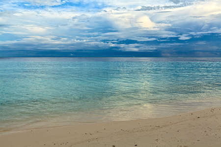 Calm seascape for morning relax, Maldives, The Indian Oceanの写真素材