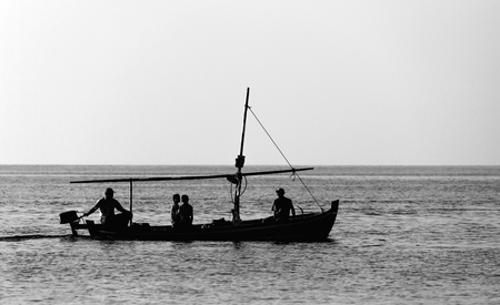 Fishing Boat in The Indian Oceanの写真素材