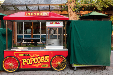 Popcorn cart in Central Parkのeditorial素材