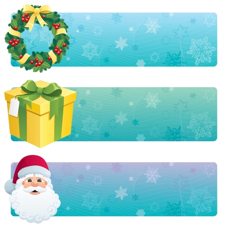 3 banners for the holiday season.  No transparency used. Basic (linear) gradients used. のイラスト素材