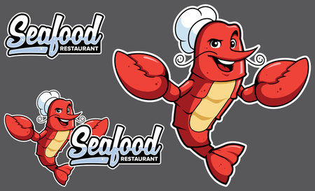 Seafood Restaurant Mascotのイラスト素材