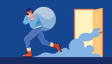 Thief at Workのイラスト素材