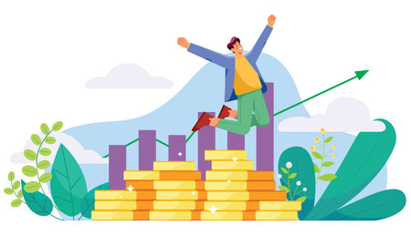 Getting Rich Celebrationのイラスト素材
