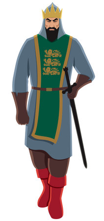 King Coming on Whiteのイラスト素材