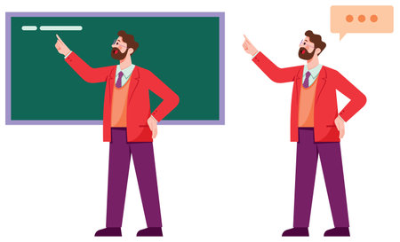 Professor on Whiteのイラスト素材