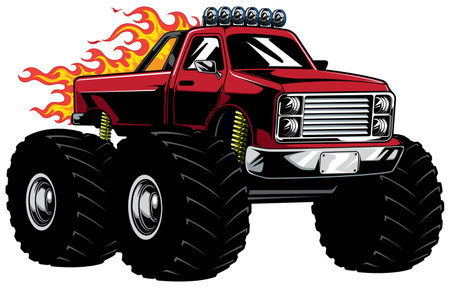 Monster Truck Mascotのイラスト素材