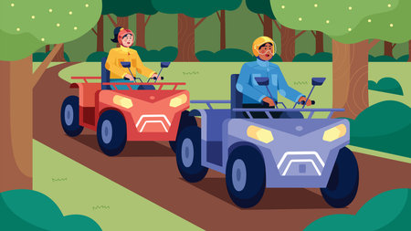 ATV Quad Bikeのイラスト素材