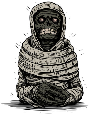 Mummy on Whiteのイラスト素材