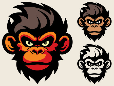 Mean Monkey Mascotのイラスト素材
