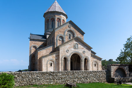 Sighnaghi, Georgia - 24th September, 2015 : Monastery of St. Nino at Bodbe is an Orthodox monastery...