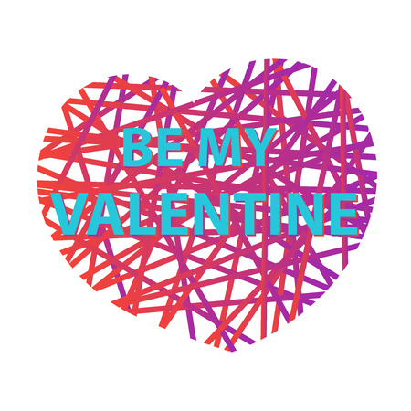 Happy valentines day and weeding design elements. Vector illustration with grunge heart. Be my Valentine.のイラスト素材