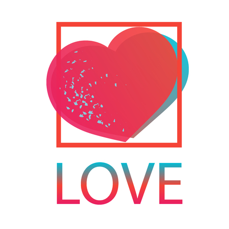 Vector illusrtation of heart shape design for love symbolsのイラスト素材