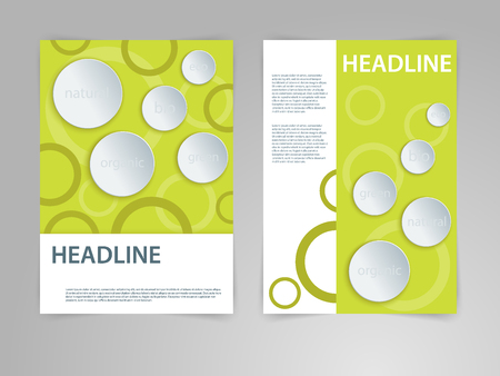 Abstract vector flyer, poster, magazine cover template in size A4.のイラスト素材