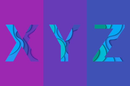 Letters S, T, U design template element. Material design Characters STU vector icon and sign.のイラスト素材
