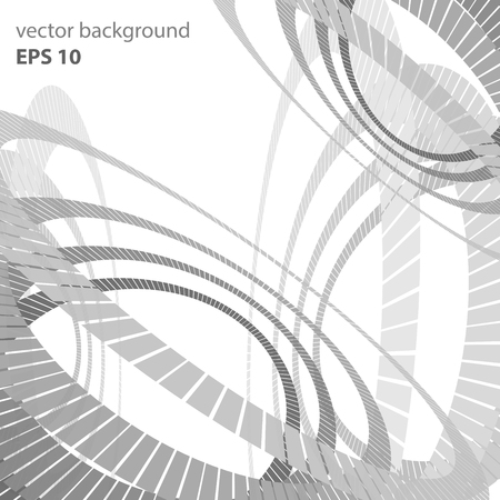 Abstract light repeated monochrome circles in perspective. Futuristic minimalism graphic design. Geometric 3d tech modern hipster background.のイラスト素材