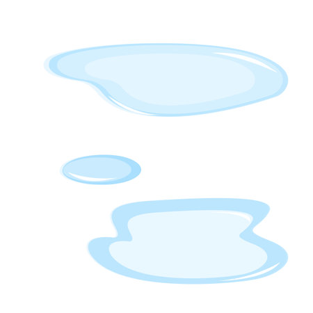 Water spill vector illustration isolated on white backgroundのイラスト素材