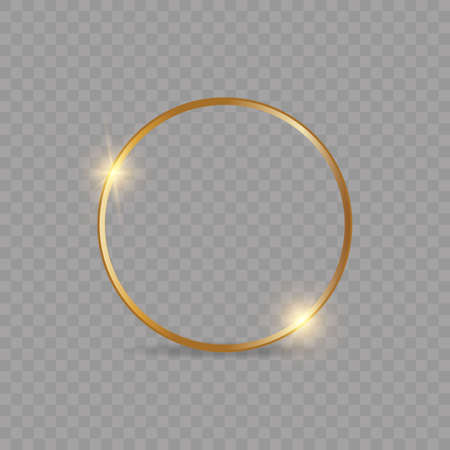 Gold shiny glowing frames set with shadows isolated on white background. Pack of silver luxury realistic square, round, oval borders. Vector illustrationのイラスト素材