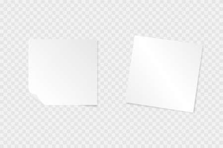 Vector A4 paper with shadows on a transparent background.のイラスト素材