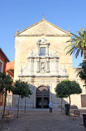 Facade of the church of San Francisco in Cordoba - Spainの写真素材