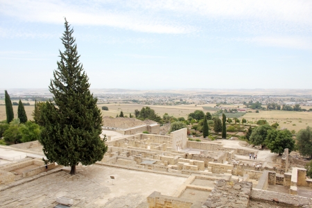 Overview of Madinat al-Zahra in Cordoba - Spainの写真素材