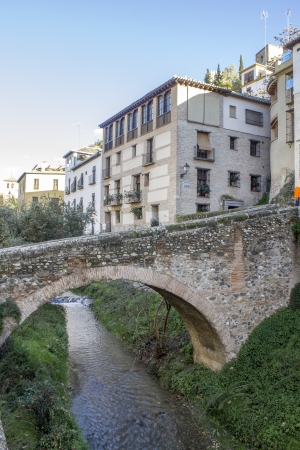 Bridge on the Paseo de los Tristes in Granada - Spainの写真素材