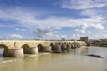 Roman Bridge and Tower of Calahorra in Cordoba - Spainの写真素材