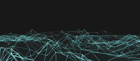 3D illustration - Abstract nodal structure